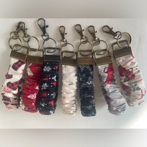 Festive Keychain Wristlets (message me with your favorite pattern)!